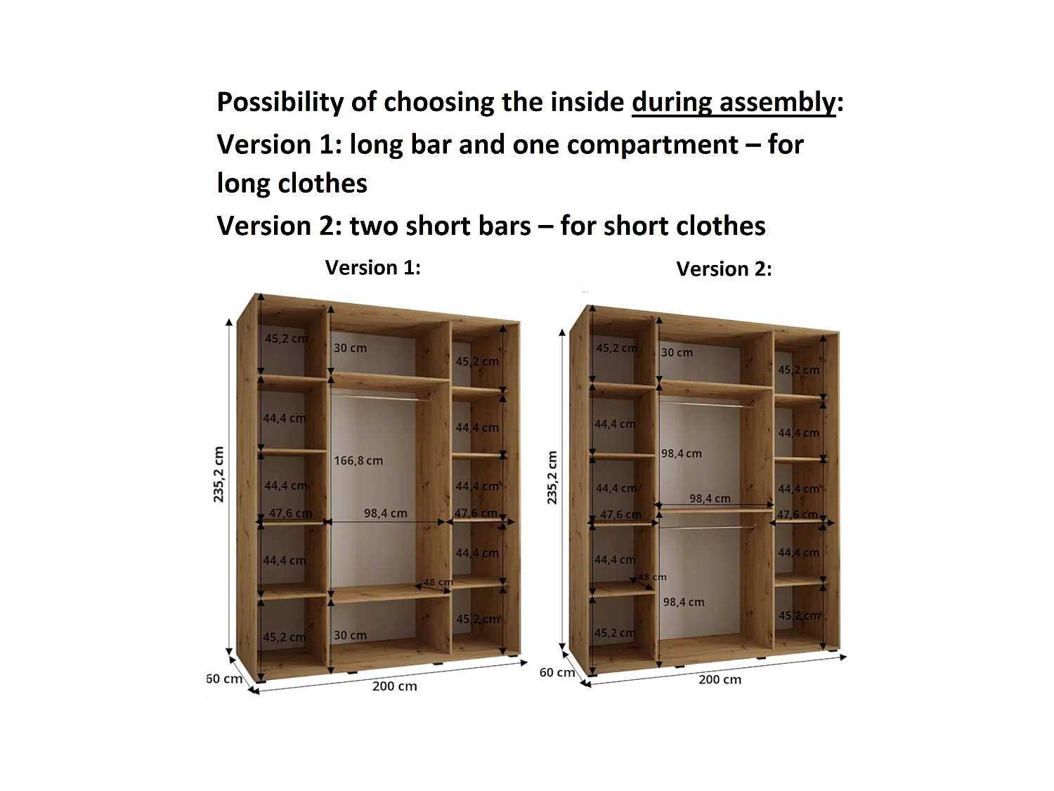 SCHWEBETÜRENSCHRANK DAVOS 4 235,2/200/60 3-türig (Schwarz/Artisan/Schwarz)