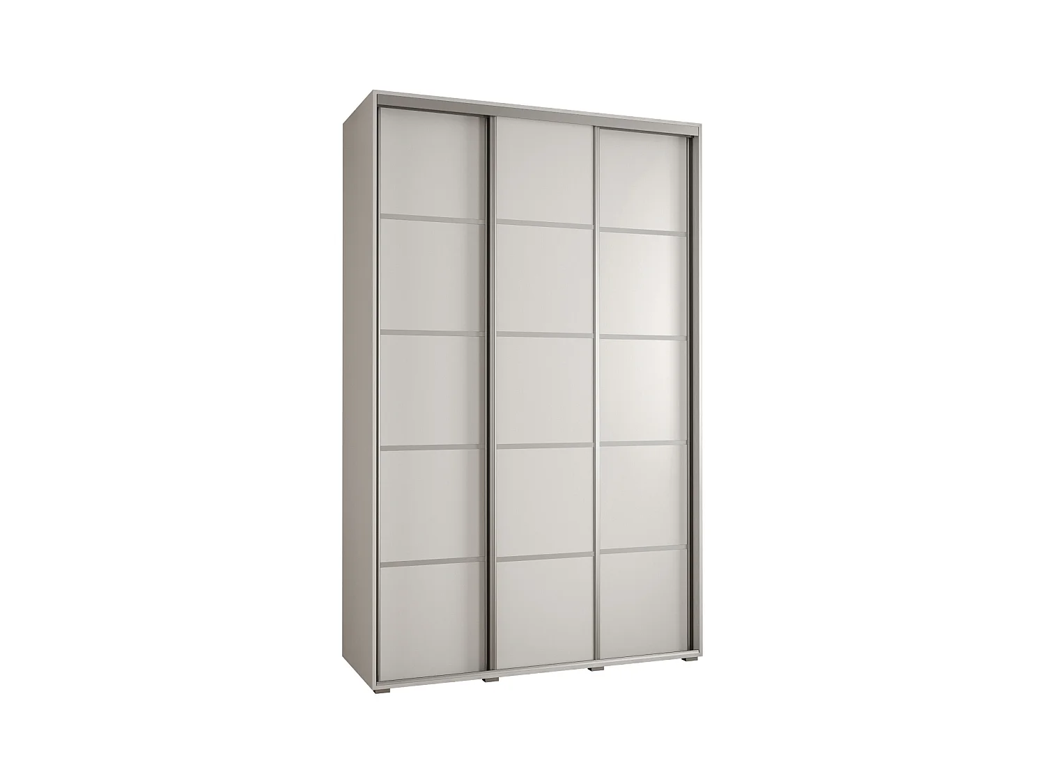 SCHWEBETÜRENSCHRANK DAVOS 4 235,2/170/45 3-türig (Weiß/Weiß/Silber)