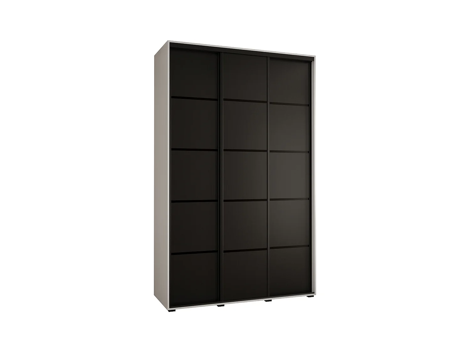 SCHWEBETÜRENSCHRANK DAVOS 4 235,2/150/45 3-türig (Weiß/Weiß/Gold)