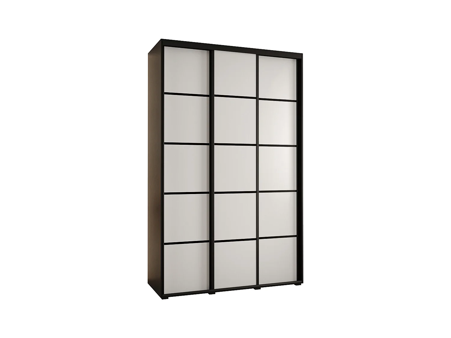 SCHWEBETÜRENSCHRANK DAVOS 4 235,2/150/60 3-türig (Schwarz/Artisan/Silber)