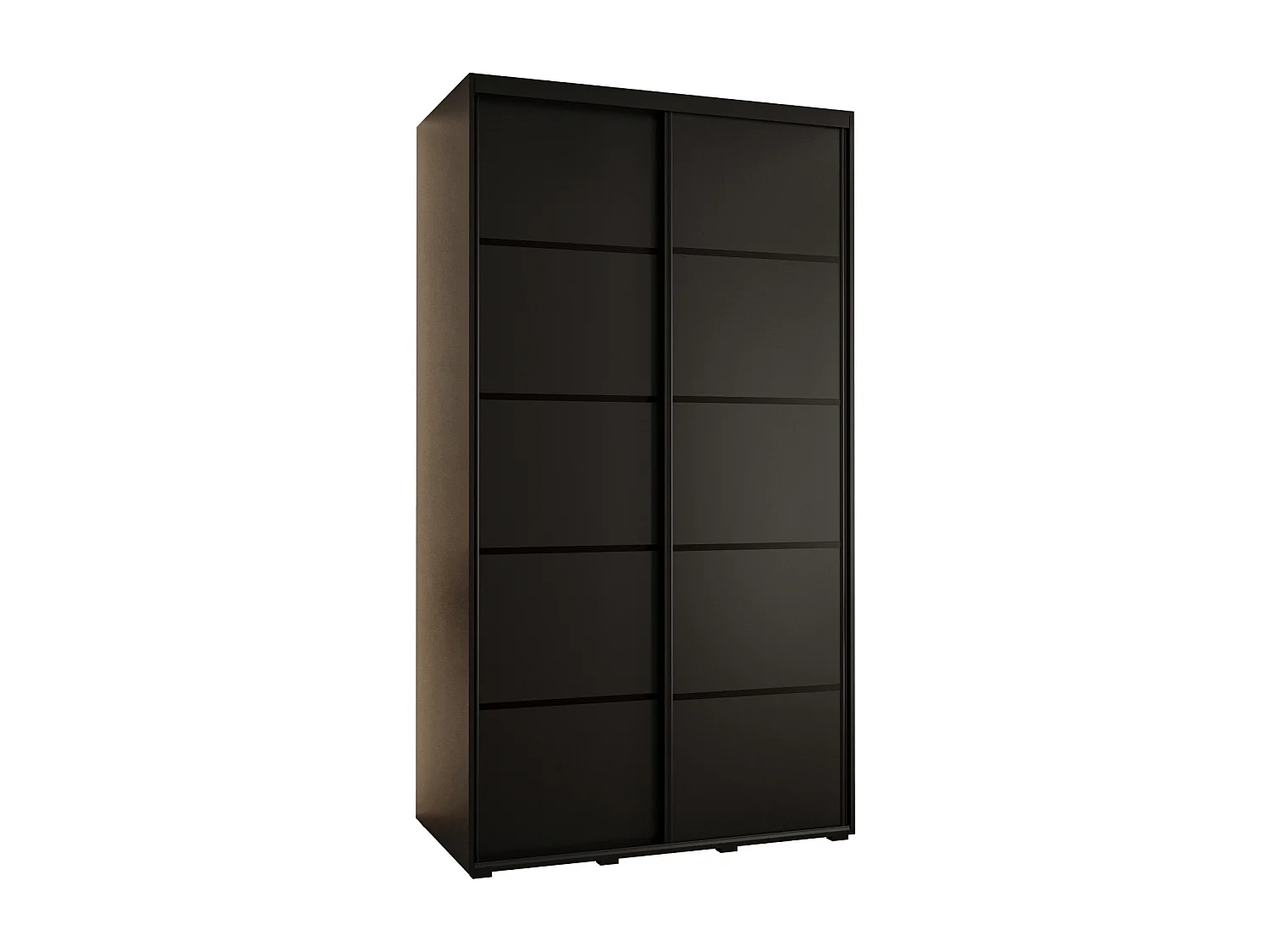 ARMADIO DAVOS 4 AD ANTE SCORREVOLI 235,2/140/60 2 porte (Nero/Nero/Nero)