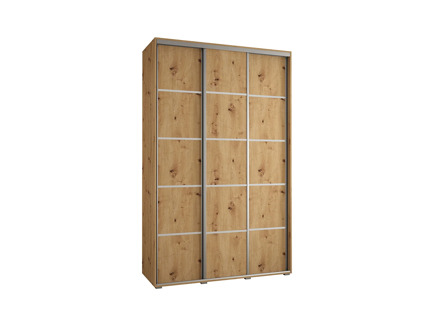 SCHWEBETÜRENSCHRANK DAVOS 4 235,2/150/45 3-türig (Artisan/Artisan/Schwarz)
