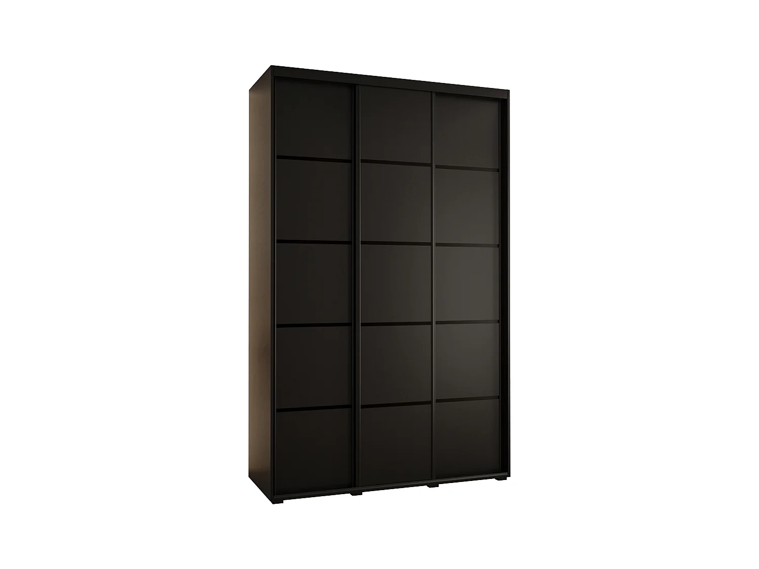 SCHWEBETÜRENSCHRANK DAVOS 4 235,2/160/45 3-türig (Schwarz/Schwarz/Schwarz)