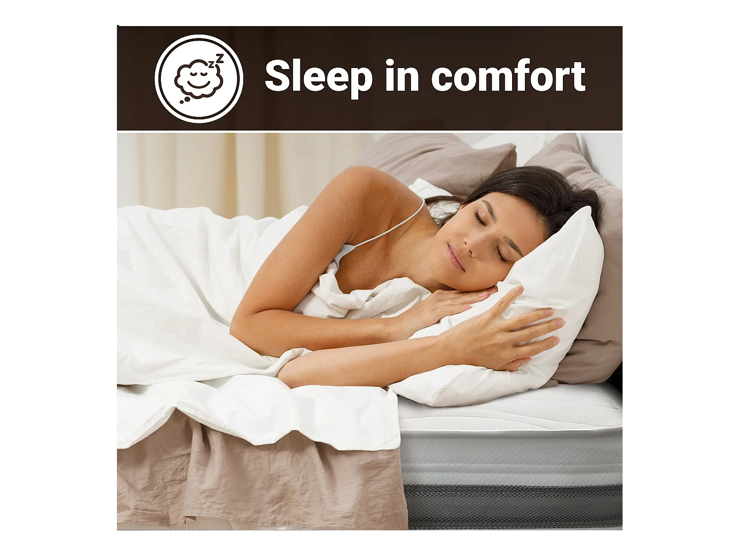 Dubbel matras 150x190 Memory Orthopedisch, antibacterieel, mijtwerend, anti-allergisch | Hoogte 25 cm | Made in Italy