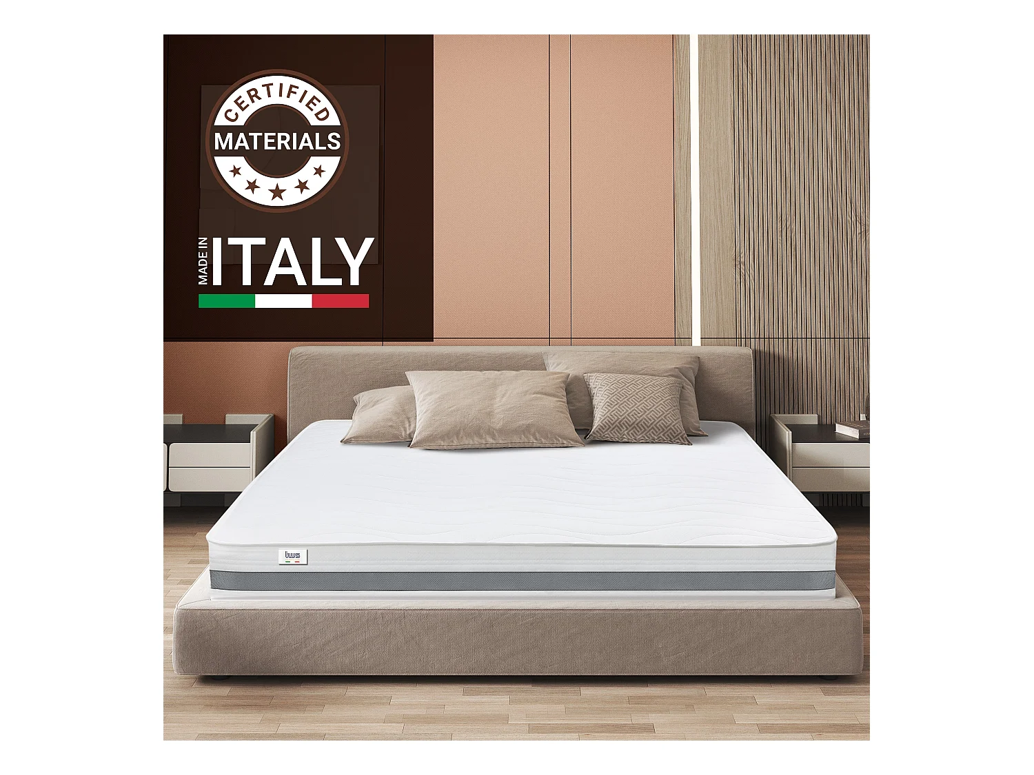 Matelas Double165x195 à mémoire orthopédique | Hauteur 25 cm | Made in Italy