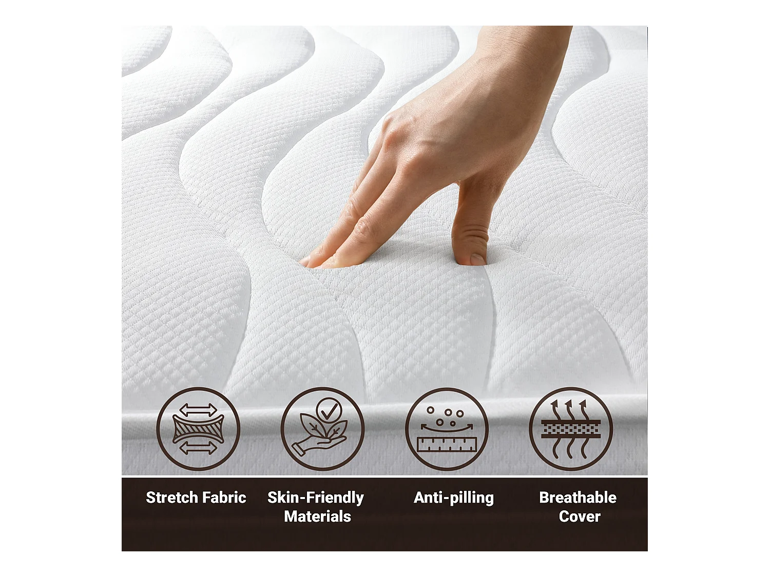 Matelas Double165x195 à mémoire orthopédique | Hauteur 25 cm | Made in Italy