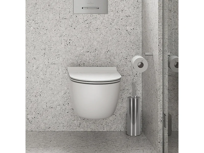 Brosse wc avec support Inox MIAMI Acier Inox MSV