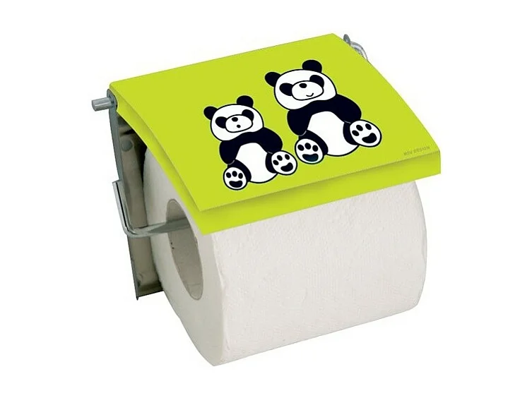 Porte rouleau papier wc Acier Inox PANDA Vert MSV