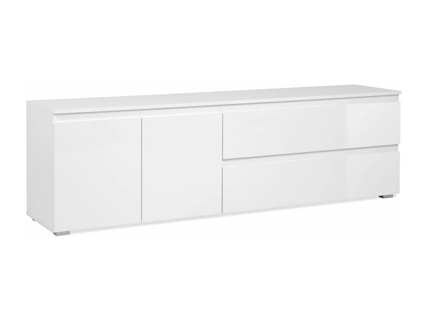 Meuble TV avec 2 portes, 1 étagère et 2 tiroirs L180 cm - PRETORIA