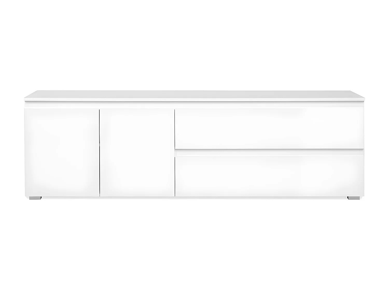 Meuble TV avec 2 portes, 1 étagère et 2 tiroirs L180 cm - PRETORIA