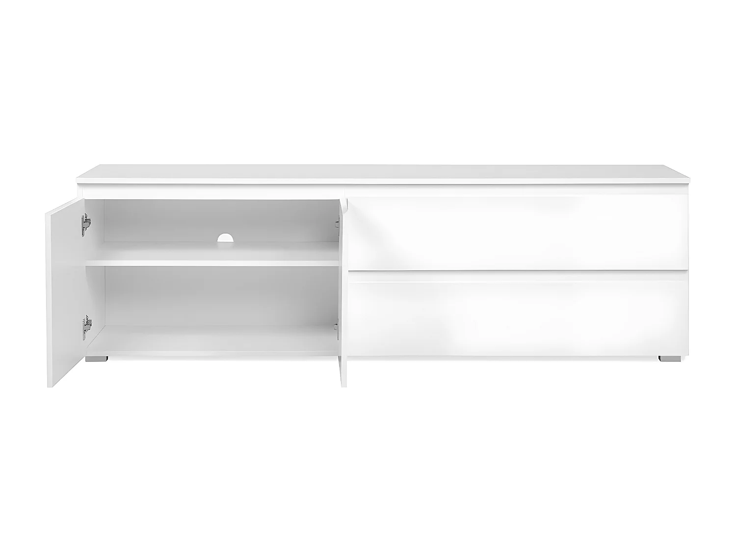 Meuble TV avec 2 portes, 1 étagère et 2 tiroirs L180 cm - PRETORIA