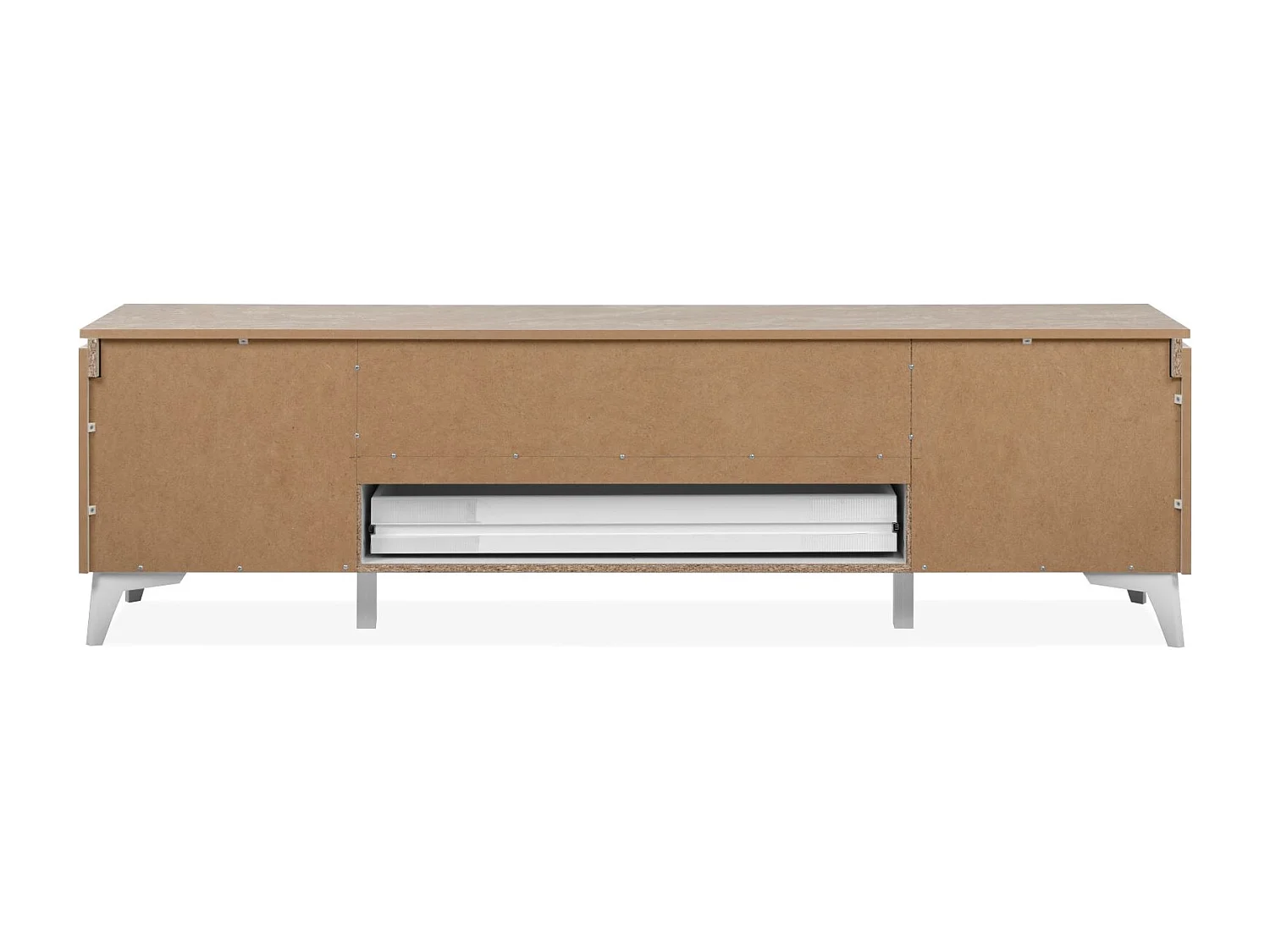 Mueble Tv Bertrix 2 Puertas 1 Cajon 177X51,5X40 Blanco