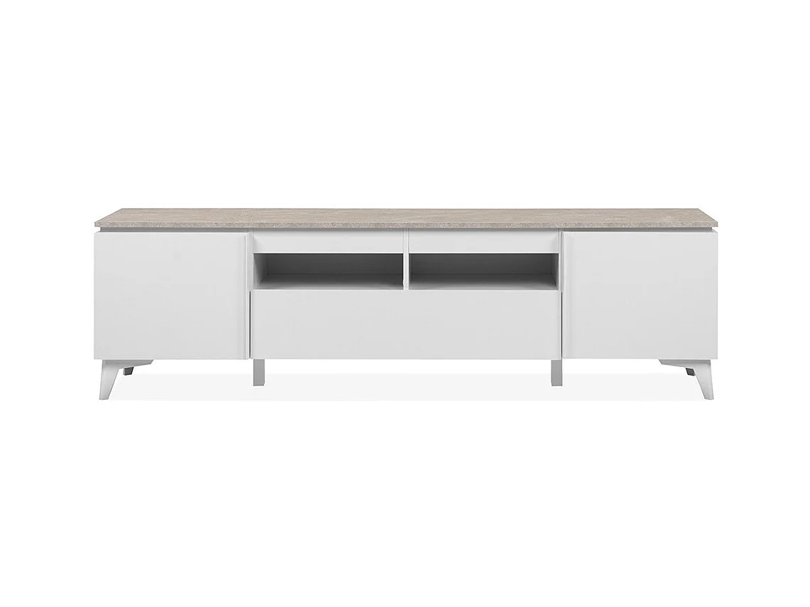Meuble TV 2 Portes 1 Tiroir L177 cm - BERTRIX