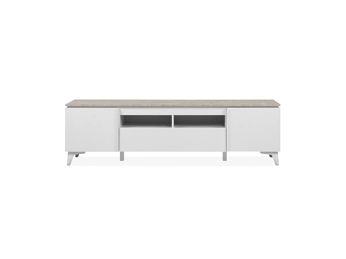 Meuble TV 2 Portes 1 Tiroir L177 cm BERTRIX