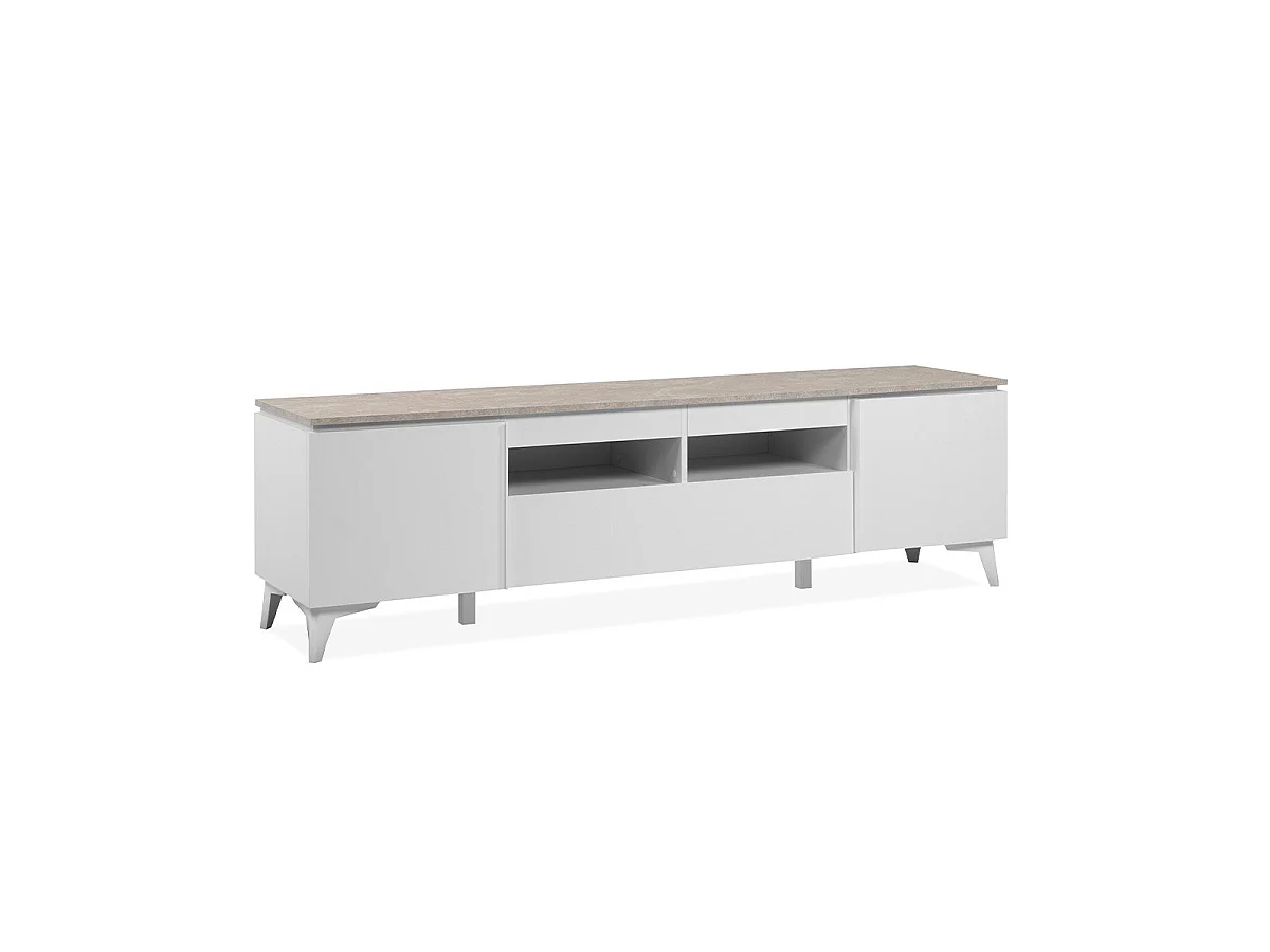 Meuble TV 2 Portes 1 Tiroir L177 cm BERTRIX