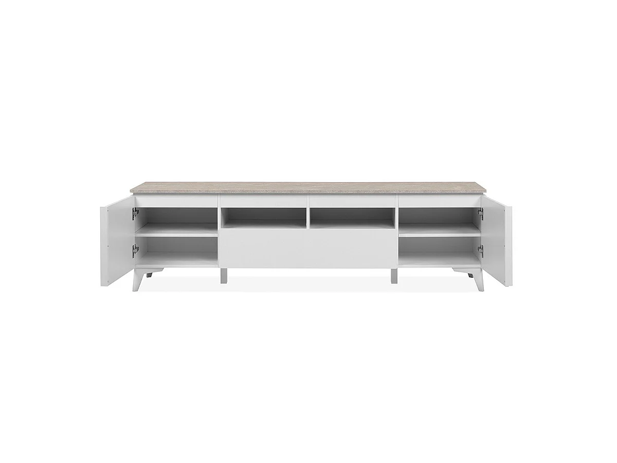 Meuble TV 2 Portes 1 Tiroir L177 cm BERTRIX