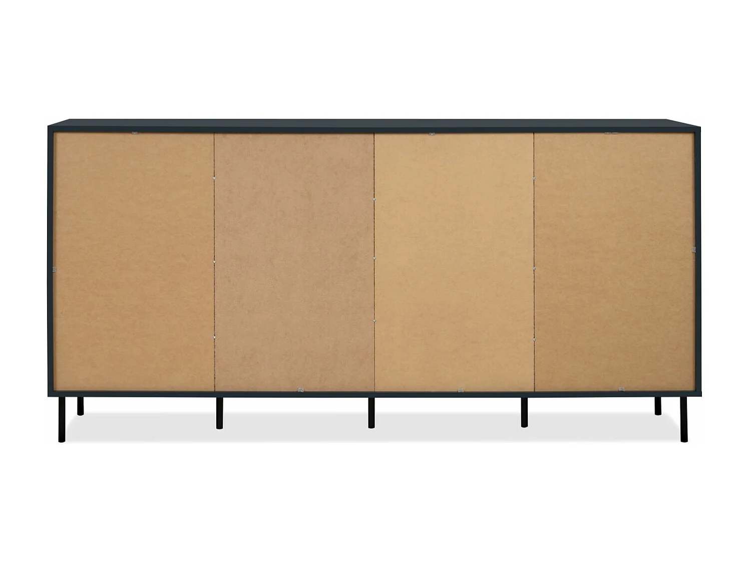 Buffet 4 Portes dont 2 Vitrées Bleu Marine L180 cm - BOGOTA