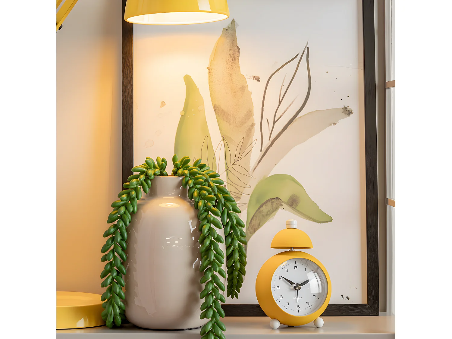 Réveil Chaplin Jaune  Present Time