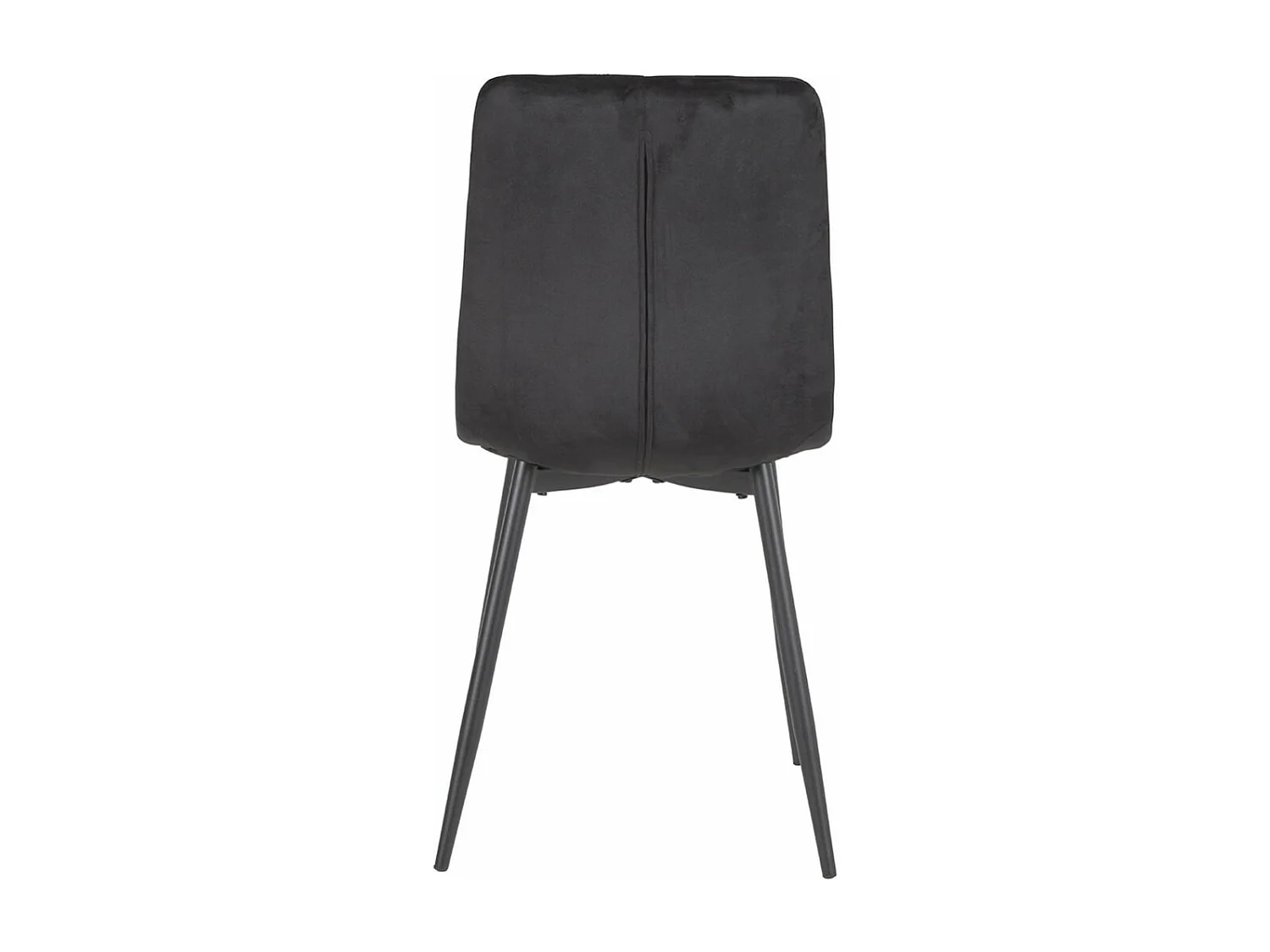 CARINE - Lot de 4 Chaises Capitonnées Noires Pieds Bois