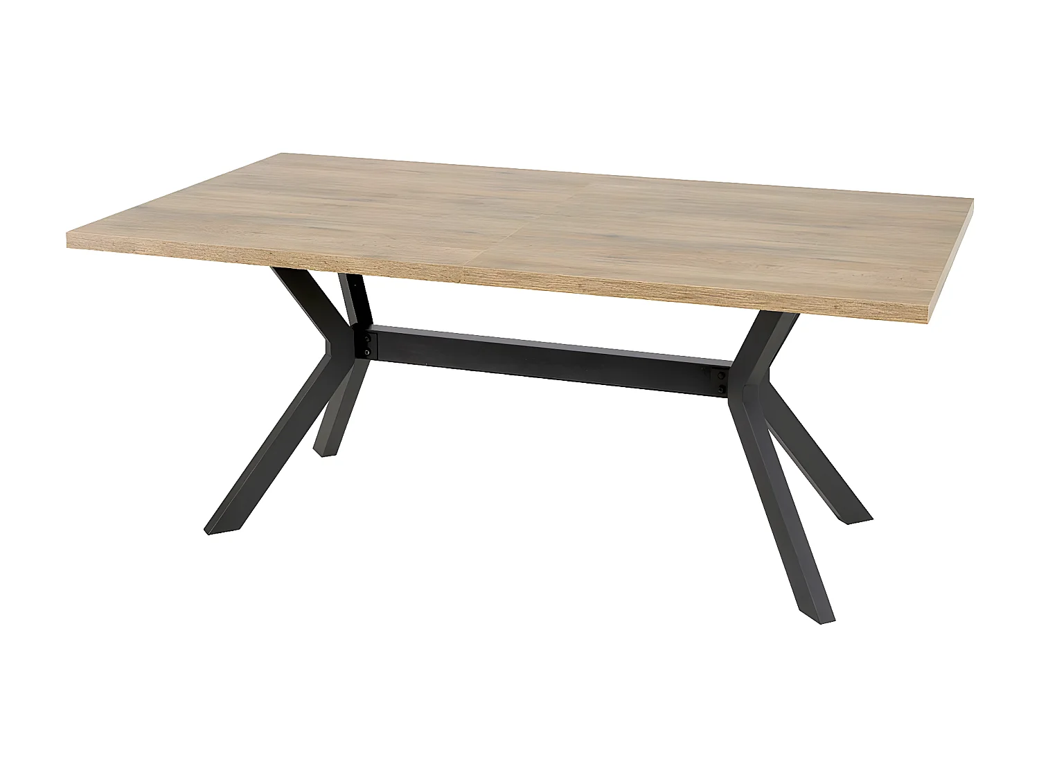 THIBAULT - Table Repas Allongeable 180-230 cm Effet Bois et Béton