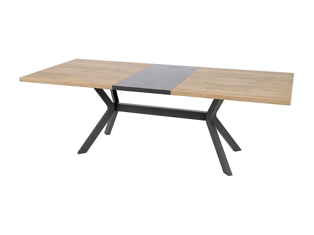 THIBAULT - Table Repas Allongeable 180-230 cm Effet Bois et Béton