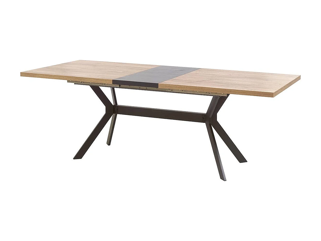 THIBAULT - Table Repas Allongeable 180-230 cm Effet Bois et Béton