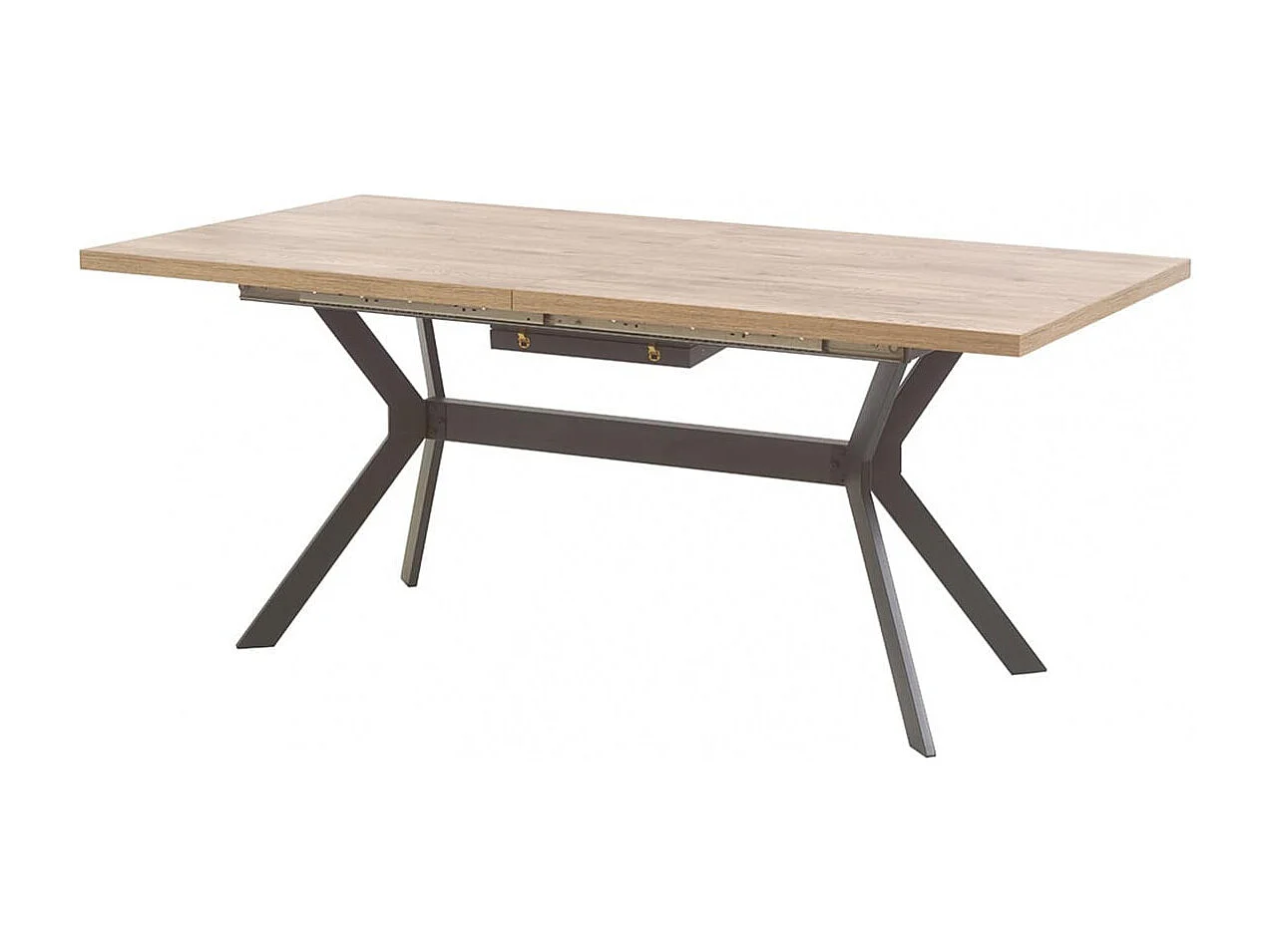 THIBAULT - Table Repas Allongeable 180-230 cm Effet Bois et Béton