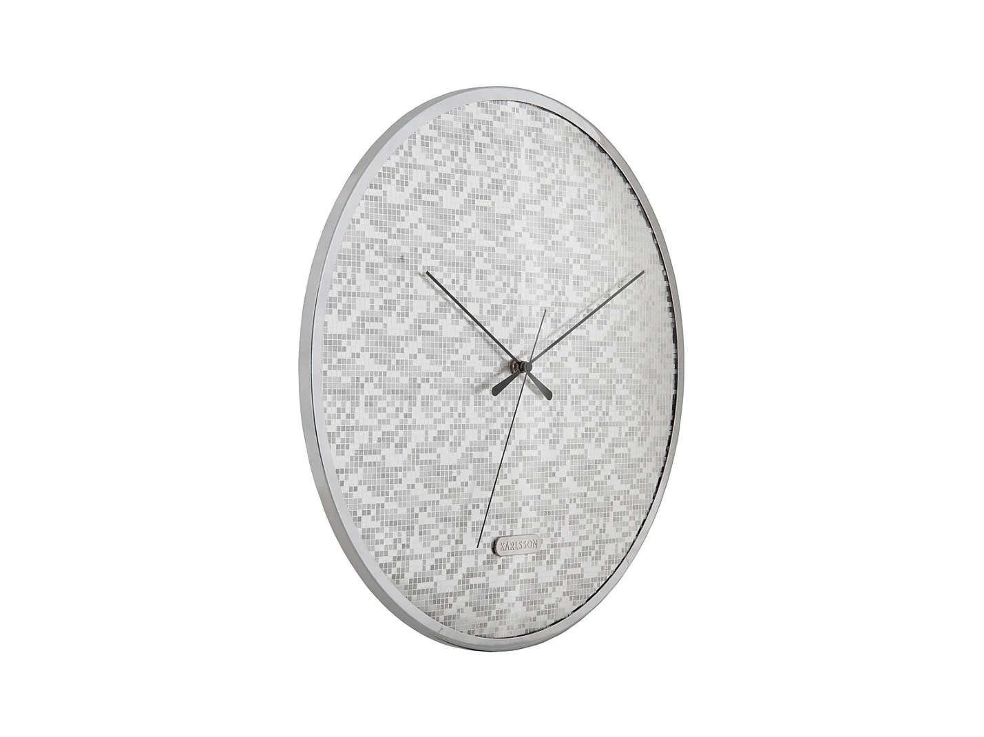 Wanduhr Disco - Silber - Ø40cm