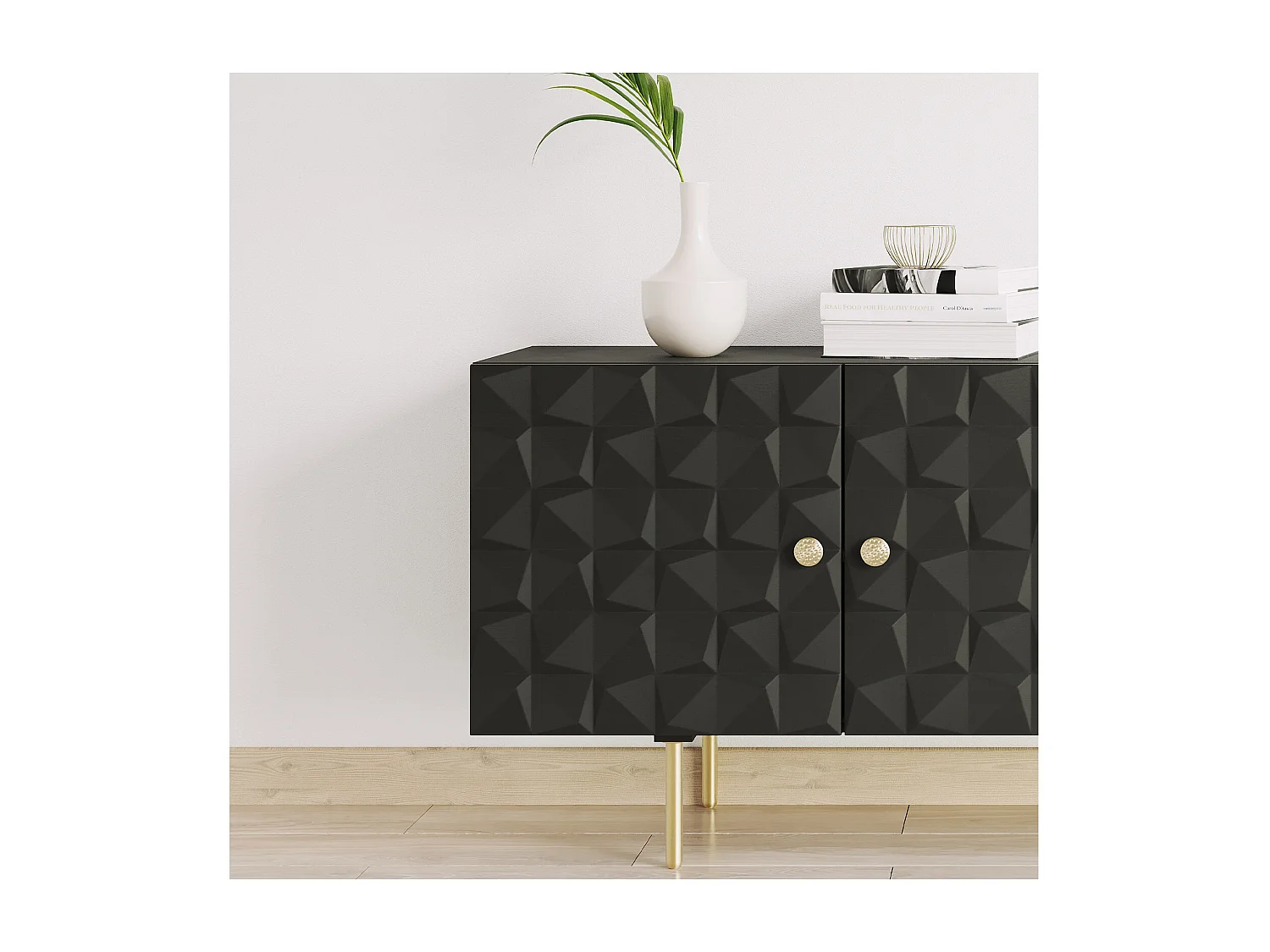 Sideboard – Schwarz - Huisu