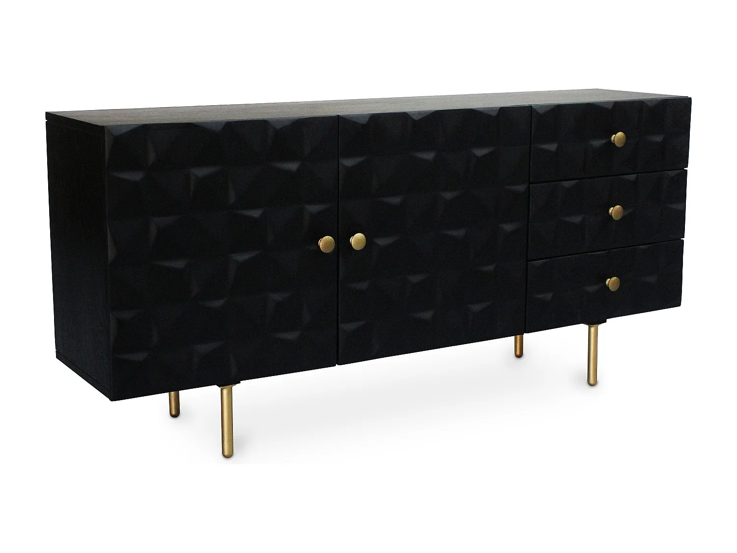 Sideboard – Schwarz - Huisu