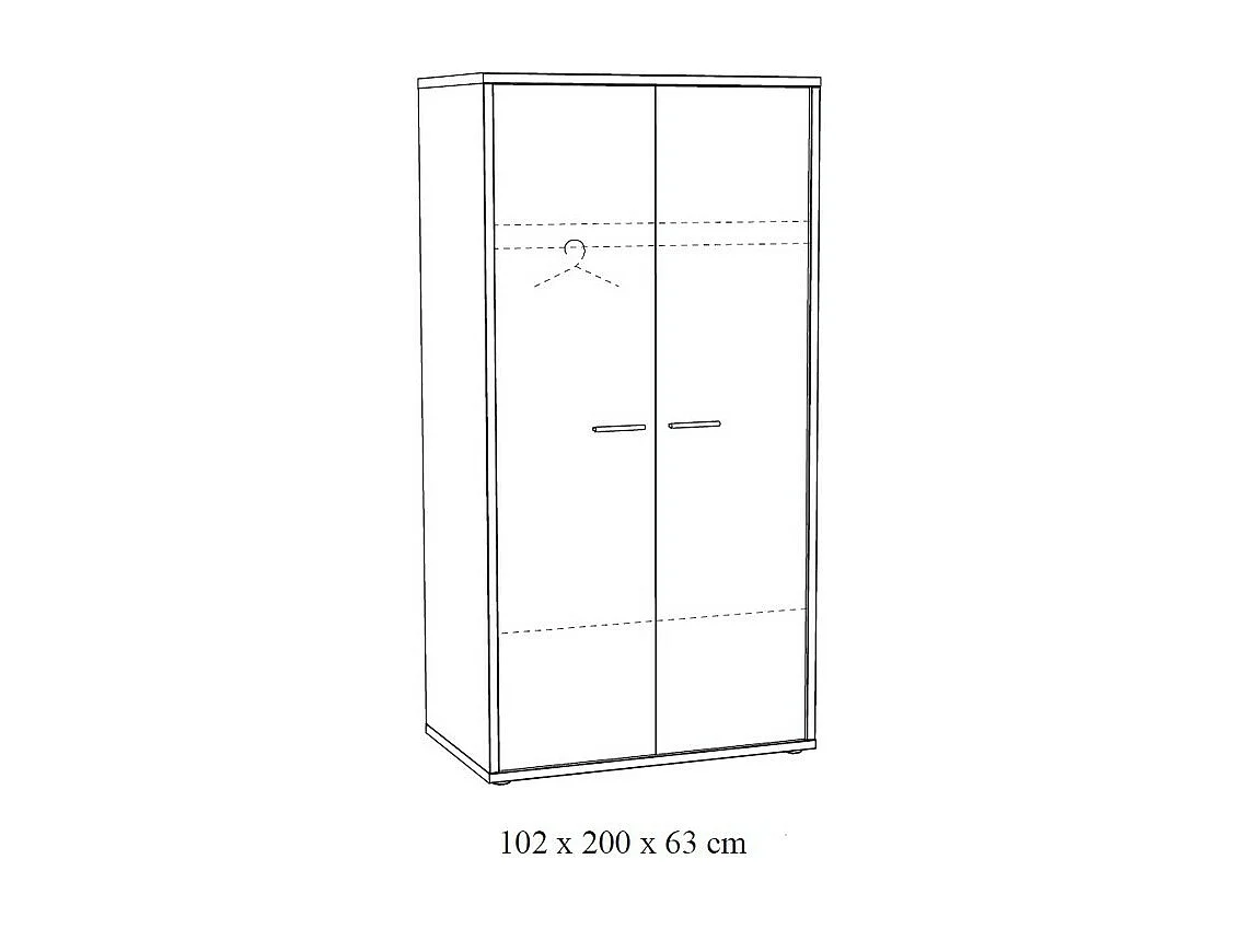 Stevige kinderkamer MATHEO, bed 90x200, kledingkast, bureau, boekenkast en nachtkastje