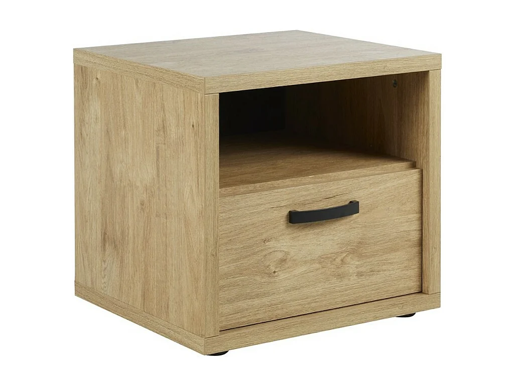 Slaapkamercollectie MORGANE: kledingkast 200 cm, bed met applicatie 160x200, dressoir, nachtkastjes, gouden en zwarte eik