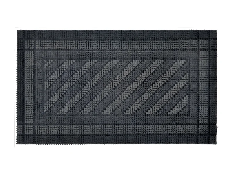 Tapis gratte-pieds " Picots flocké " en Caoutchouc - Largeur 40 x Longueur 70 cm