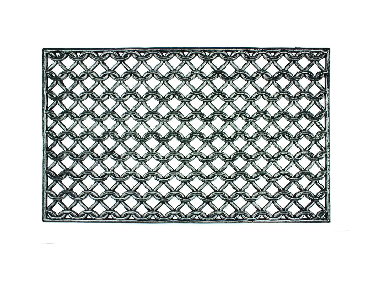 Tapis gratte-pieds "Grille maille" en caoutchouc - Largeur 45 x Longueur 75 cm