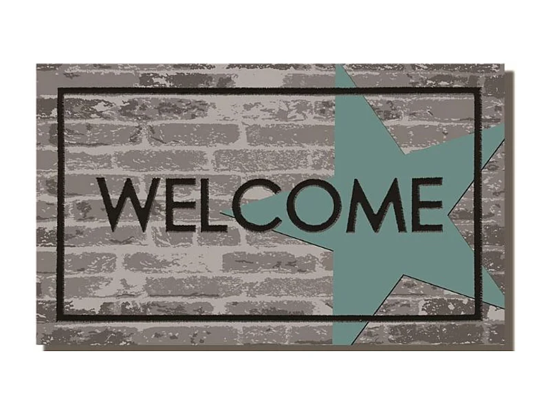 Tapis gratte-pieds " Stella " en Caoutchouc flocké - Largeur 45 x Longueur 75 cm