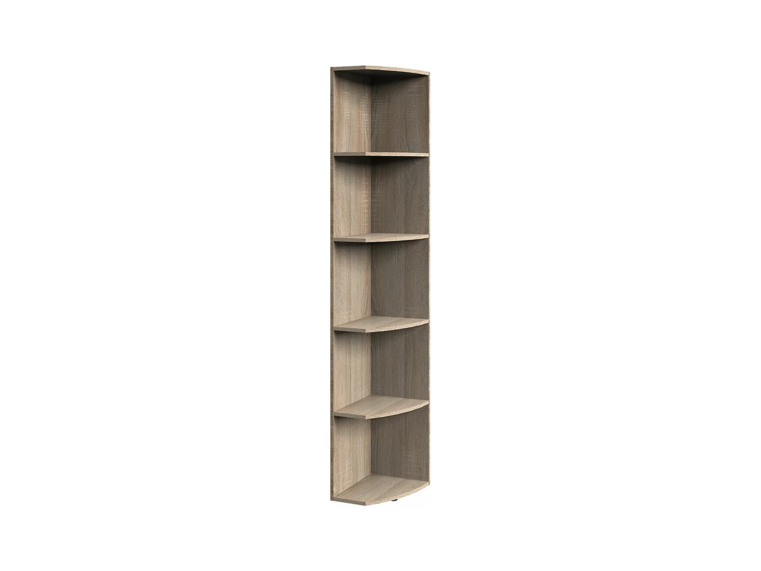 Etagère avec 5 tablettes coloris imitation chêne - L. 30 x H. 185 x P. 38 cm