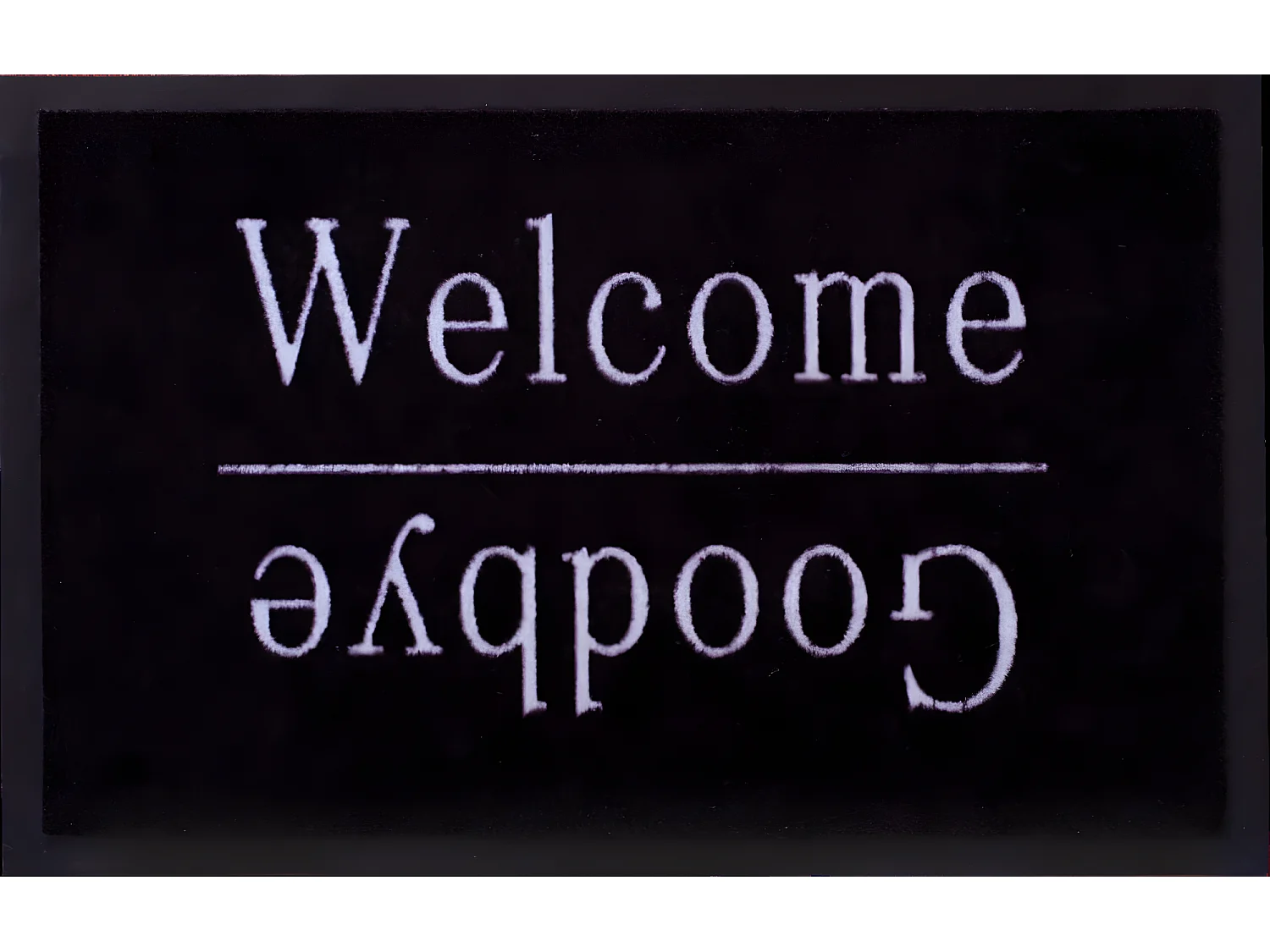 Tapis anti-poussière " Welcome Goodbye " en polyamide - Largeur 40 x Longueur 60 cm