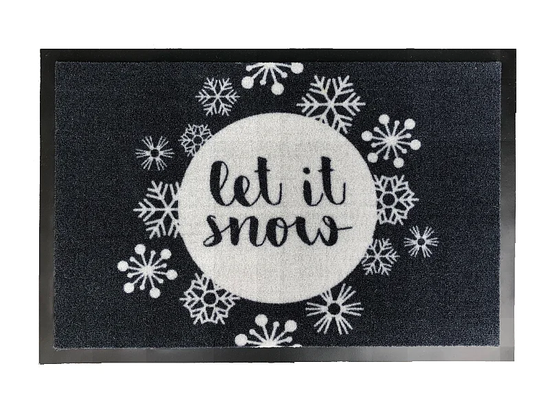 Tapis anti-poussière " Let it Snow " en polyamide - Largeur 40 x Longueur 60 cm