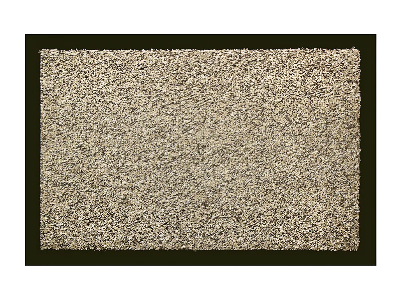 Tapis anti-poussière en coton coloris beige - Largeur 60 x Longueur 90 cm