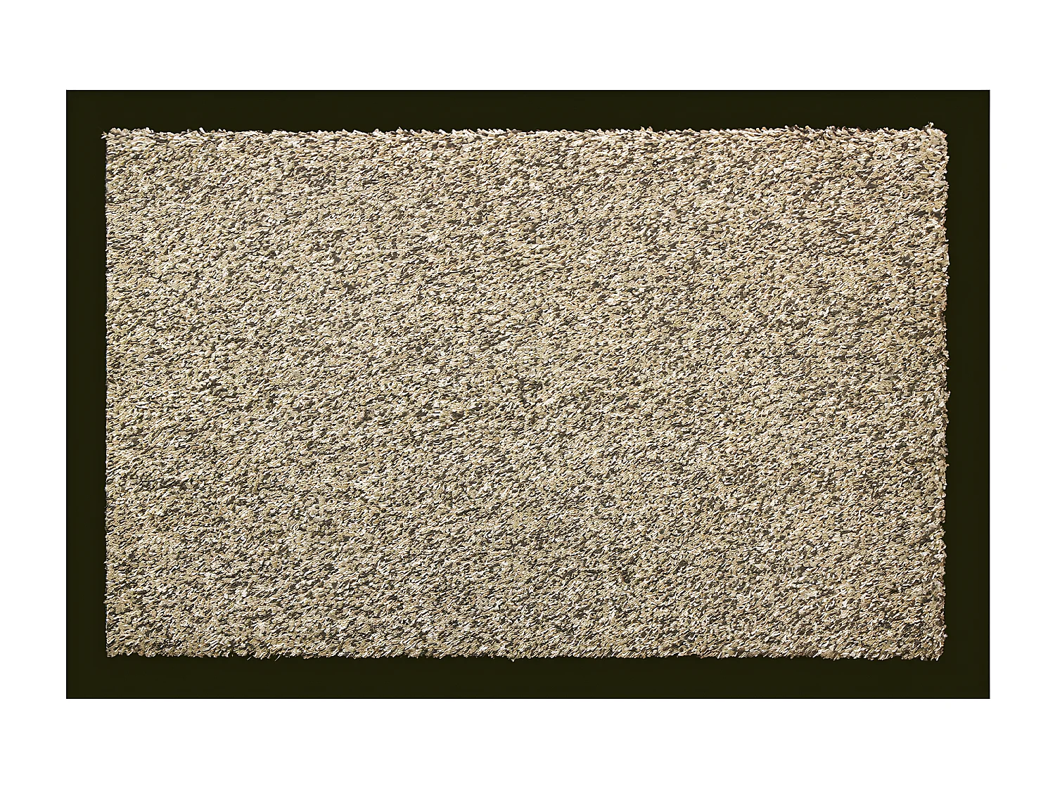 Tapis anti-poussière en coton coloris beige - Largeur 60 x Longueur 90 cm