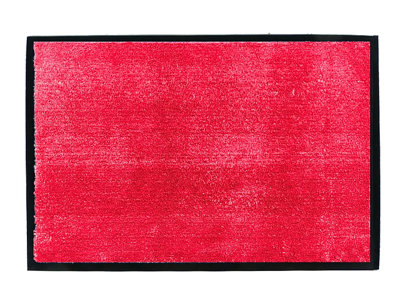 Tapis anti-poussière en Microfibre coloris Rouge - Largeur 40 x Longueur 60 cm