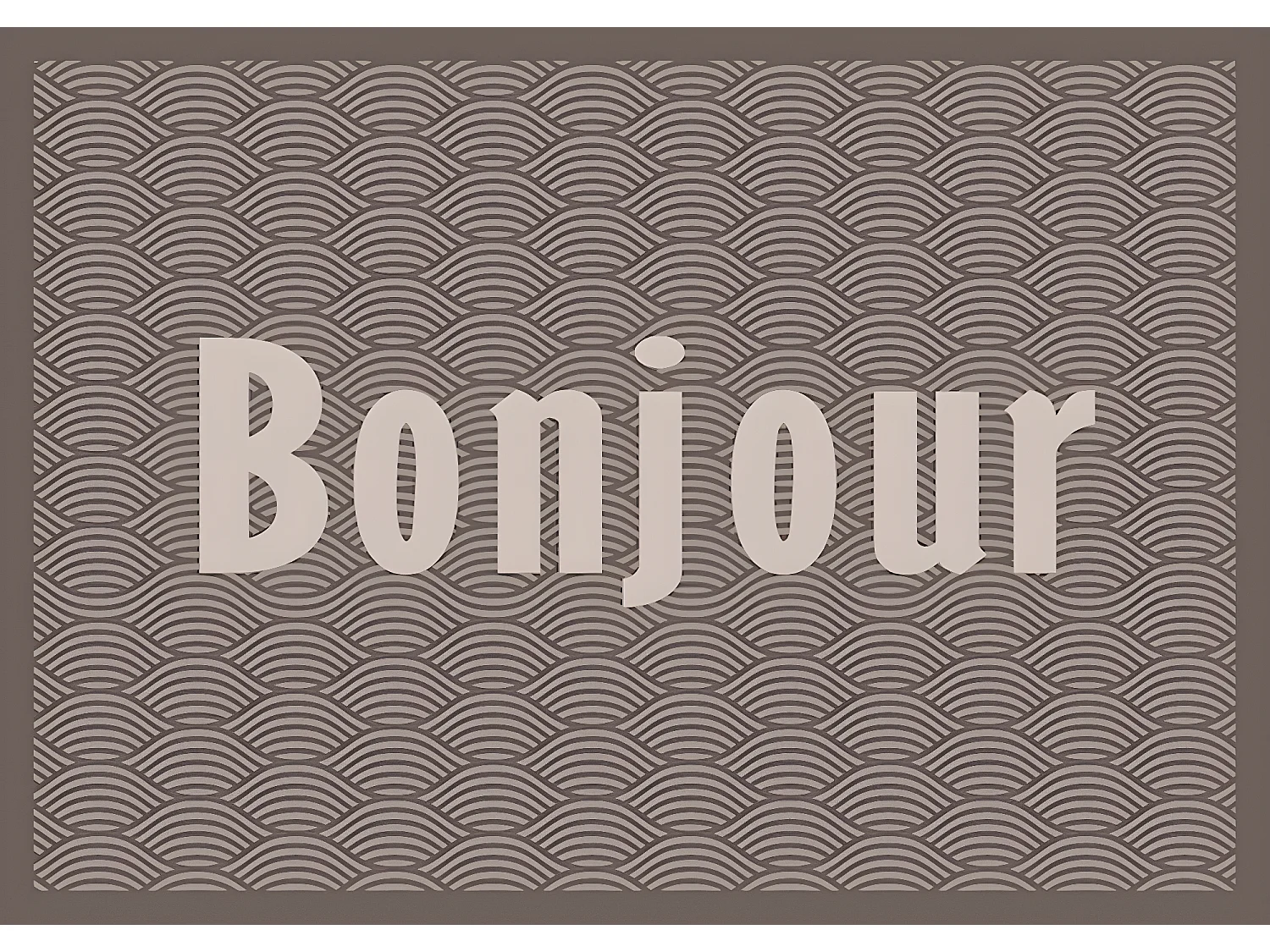 Tapis anti-poussière " Bonjour Fluctus " en polyamide - Largeur 40 x Longueur 60 cm