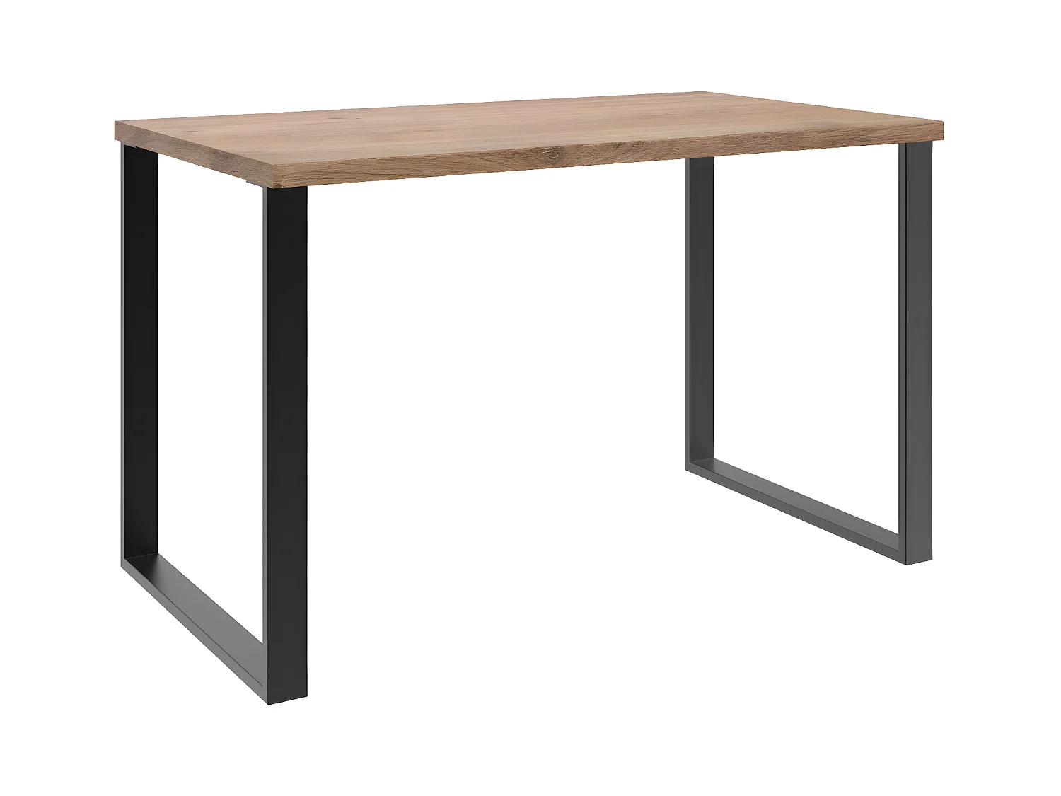 Meuble de bureau coloris Imitation chêne poutre - L. 120 x H. 75 x P. 70 cm