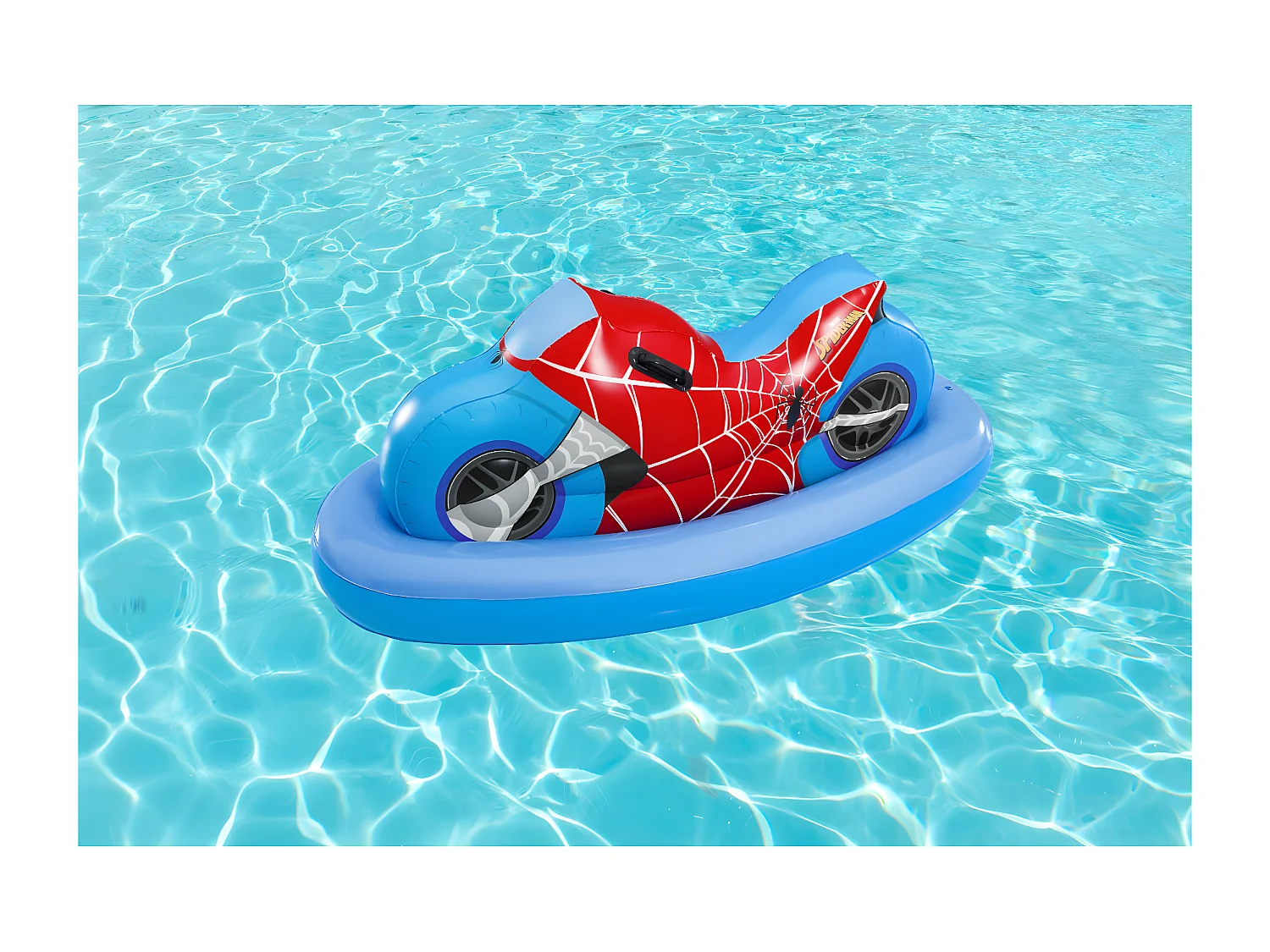 Bestway Bouée gonflable moto spider-man à chevaucher, 170 x 84 cm - 98794