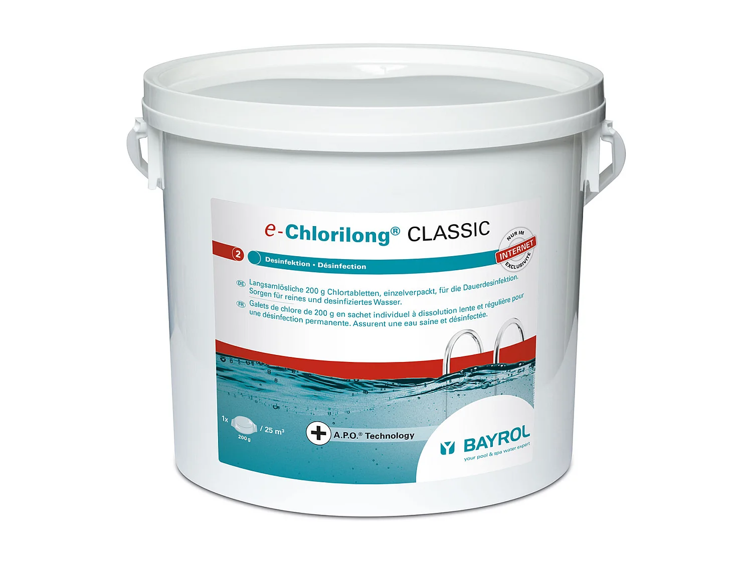 Bayrol Chlore lent galet 250g 5kg - chlorilong classic