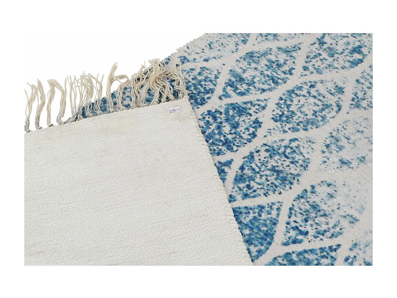 Tapis DKD Home Decor Bleu Coton Chenille (60 x 240 x 1 cm)