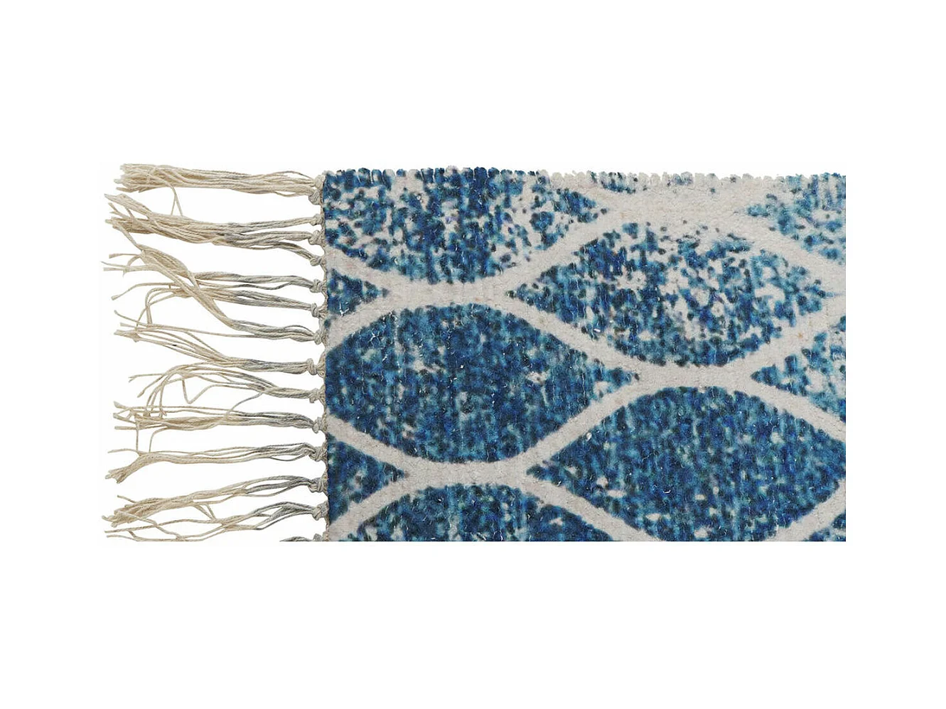 Tapis DKD Home Decor Bleu Coton Chenille (60 x 240 x 1 cm)