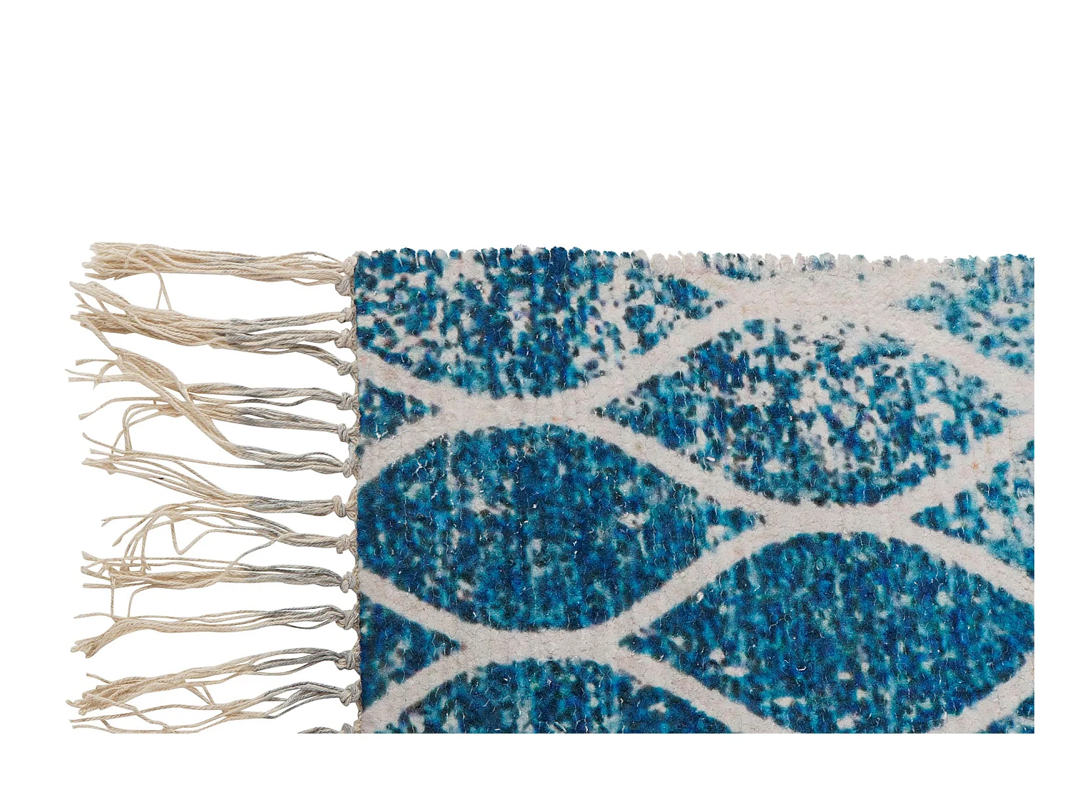 Tapis DKD Home Decor Bleu Coton Chenille (60 x 240 x 1 cm)