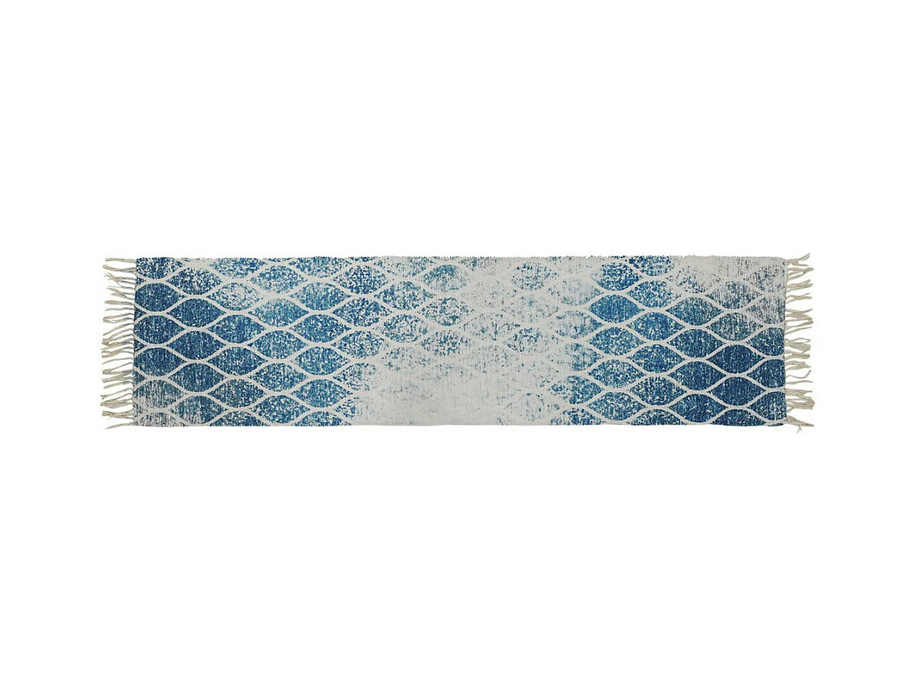 Tapis DKD Home Decor Bleu Coton Chenille (60 x 240 x 1 cm)