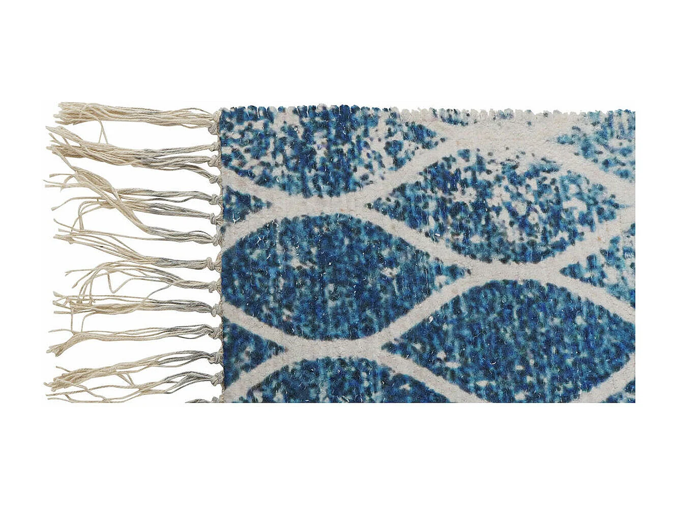 Tapis DKD Home Decor Bleu Coton Chenille (60 x 240 x 1 cm)